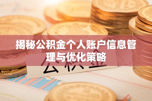 乳山揭秘公积金个人账户信息管理与优化策略
