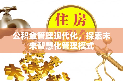 乳山公积金管理现代化，探索未来智慧化管理模式